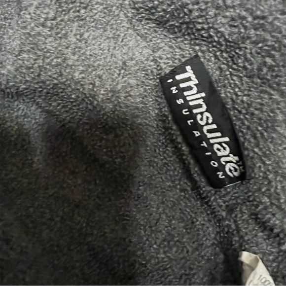 L.L. Bean Mens Warm Up Winter Red Jacket with Gray Collar Size Medium - Picture 7 of 9